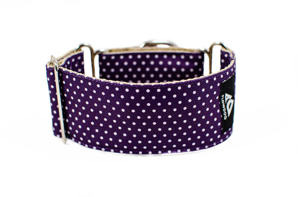 Purple Dottie - Plus Martingale Collar for Whippets and Greyhounds