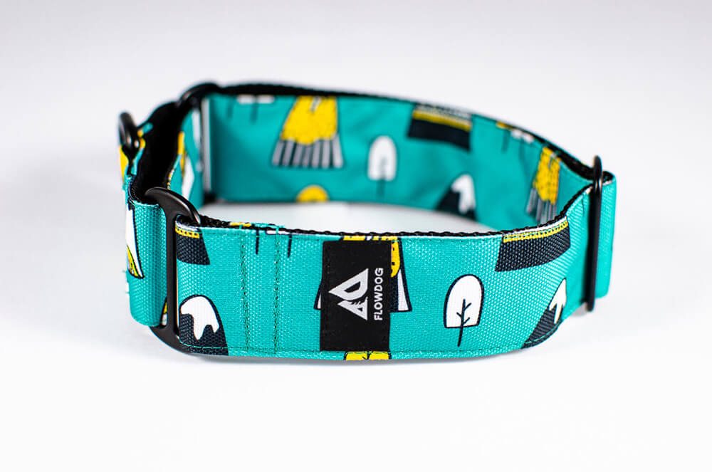 fairy rock green martingale dog collar