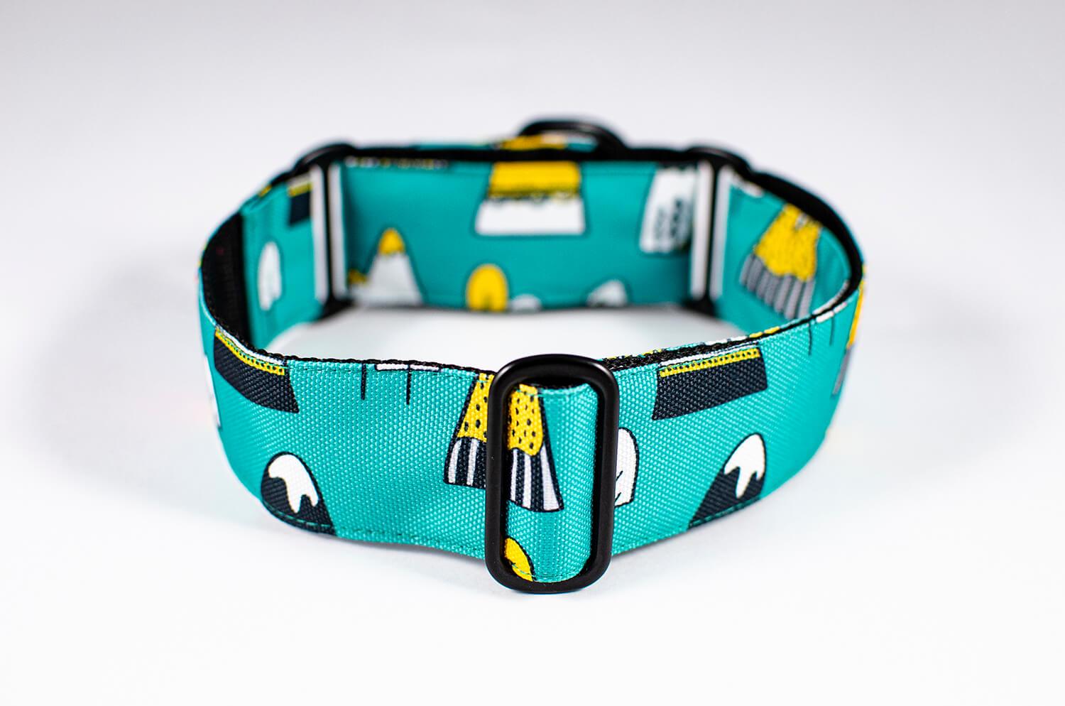 fairy rock green martingale dog collar