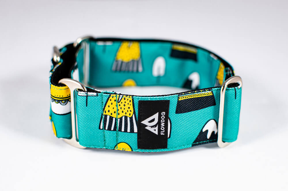 fairy rock green martingale dog collar