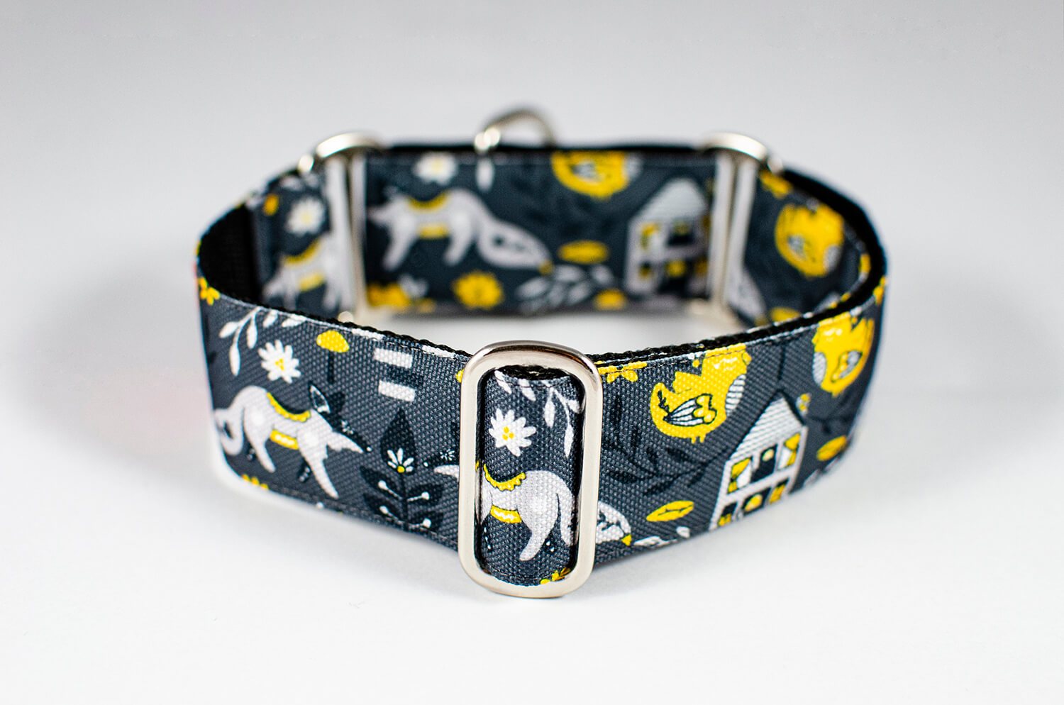 nordic fall grey martingale dog collar