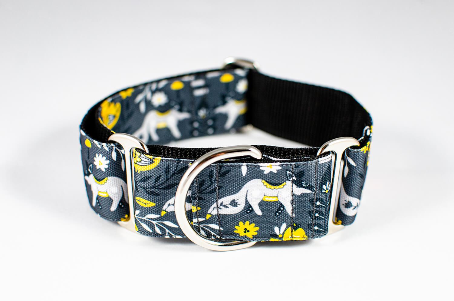 nordic fall grey martingale dog collar