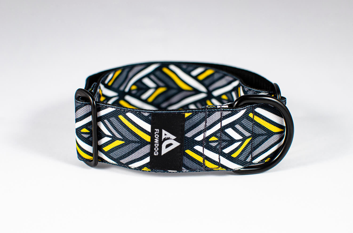 phoenix grey and yellow slip-on dog collar