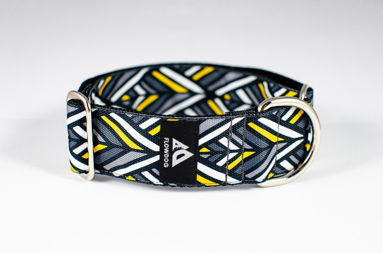 phoenix grey and yellow slip-on dog collar