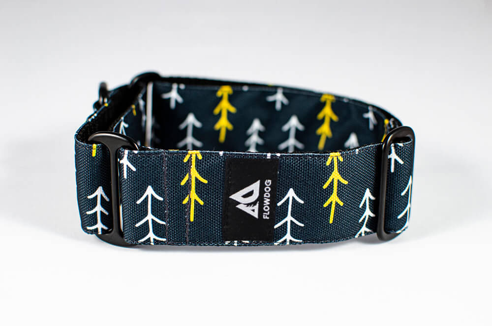 nordic pine black martingale dog collar