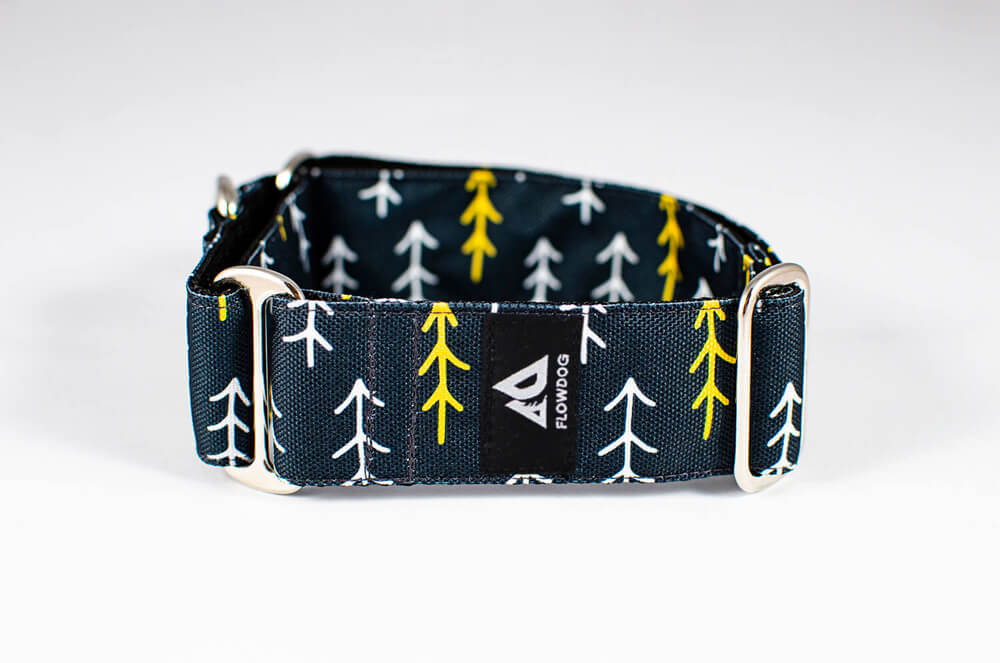 nordic pine black martingale dog collar