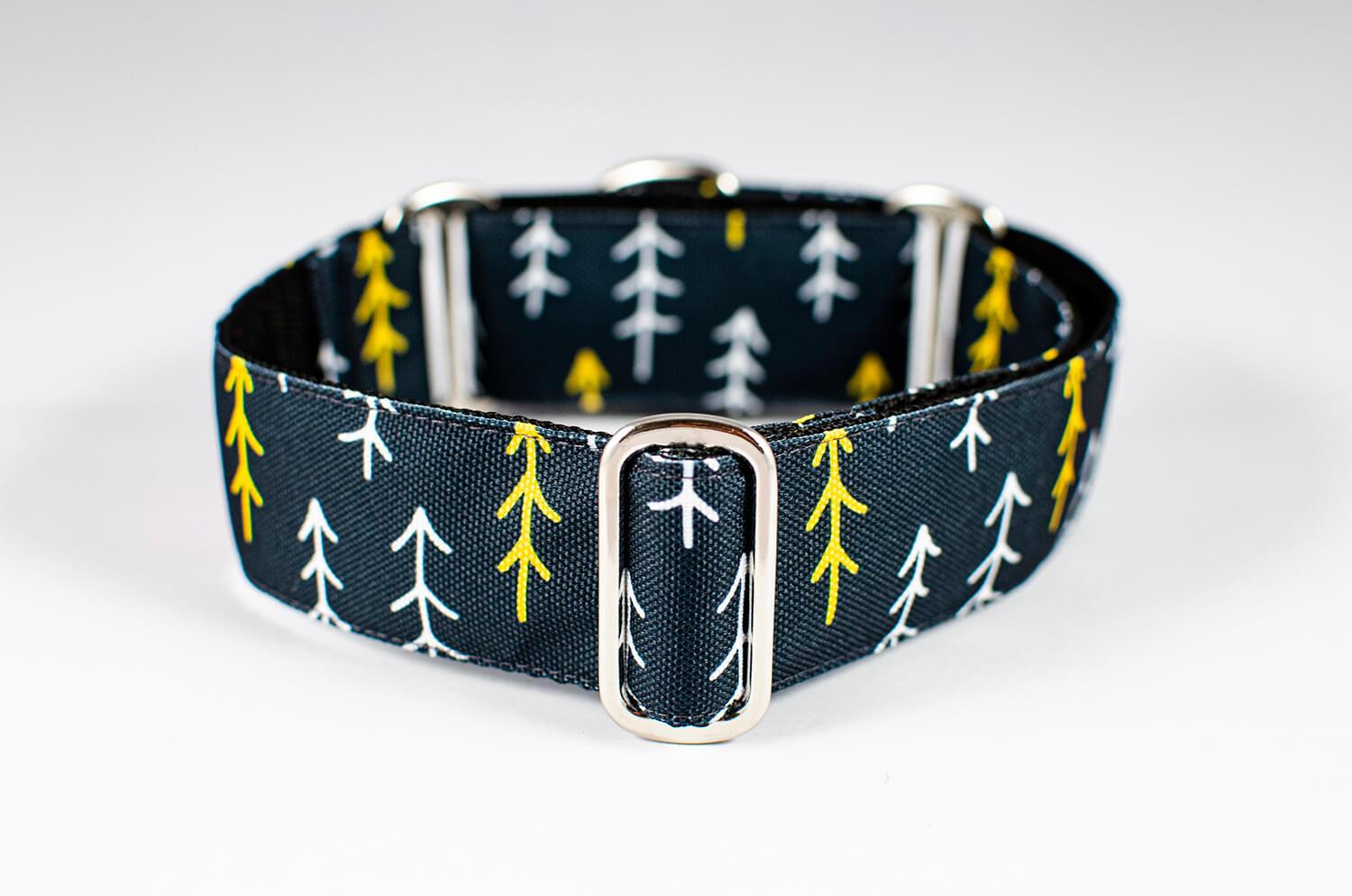 nordic pine black martingale dog collar