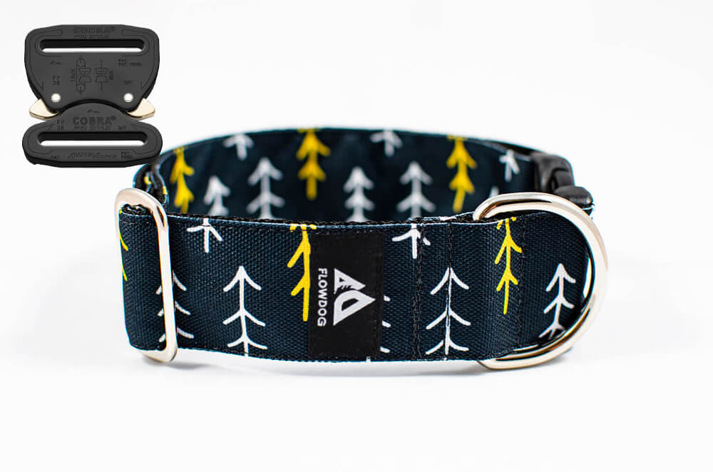 nordic pine black dog collar with austrialpin buckle