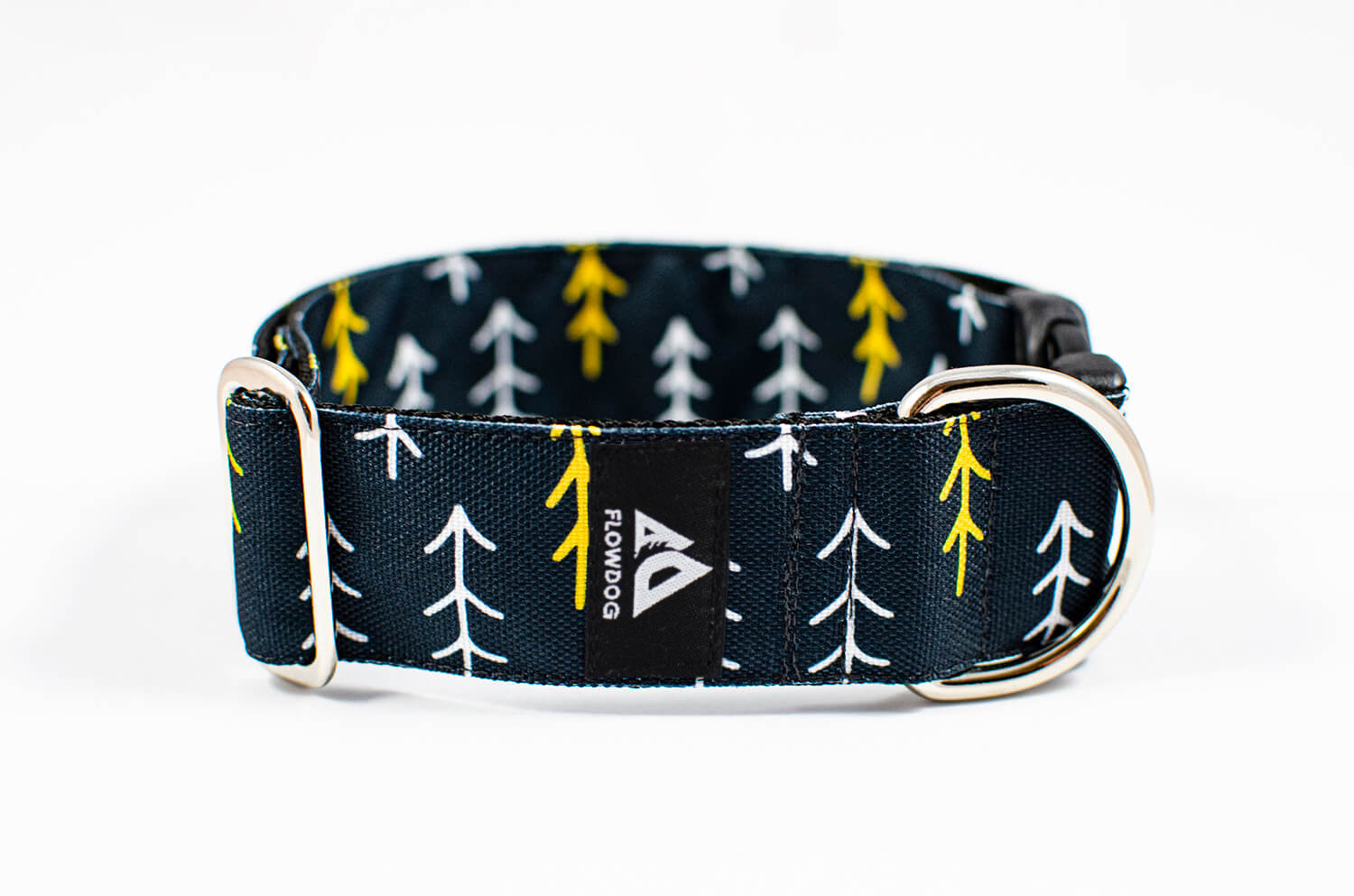 nordic pine black dog collar with buckle