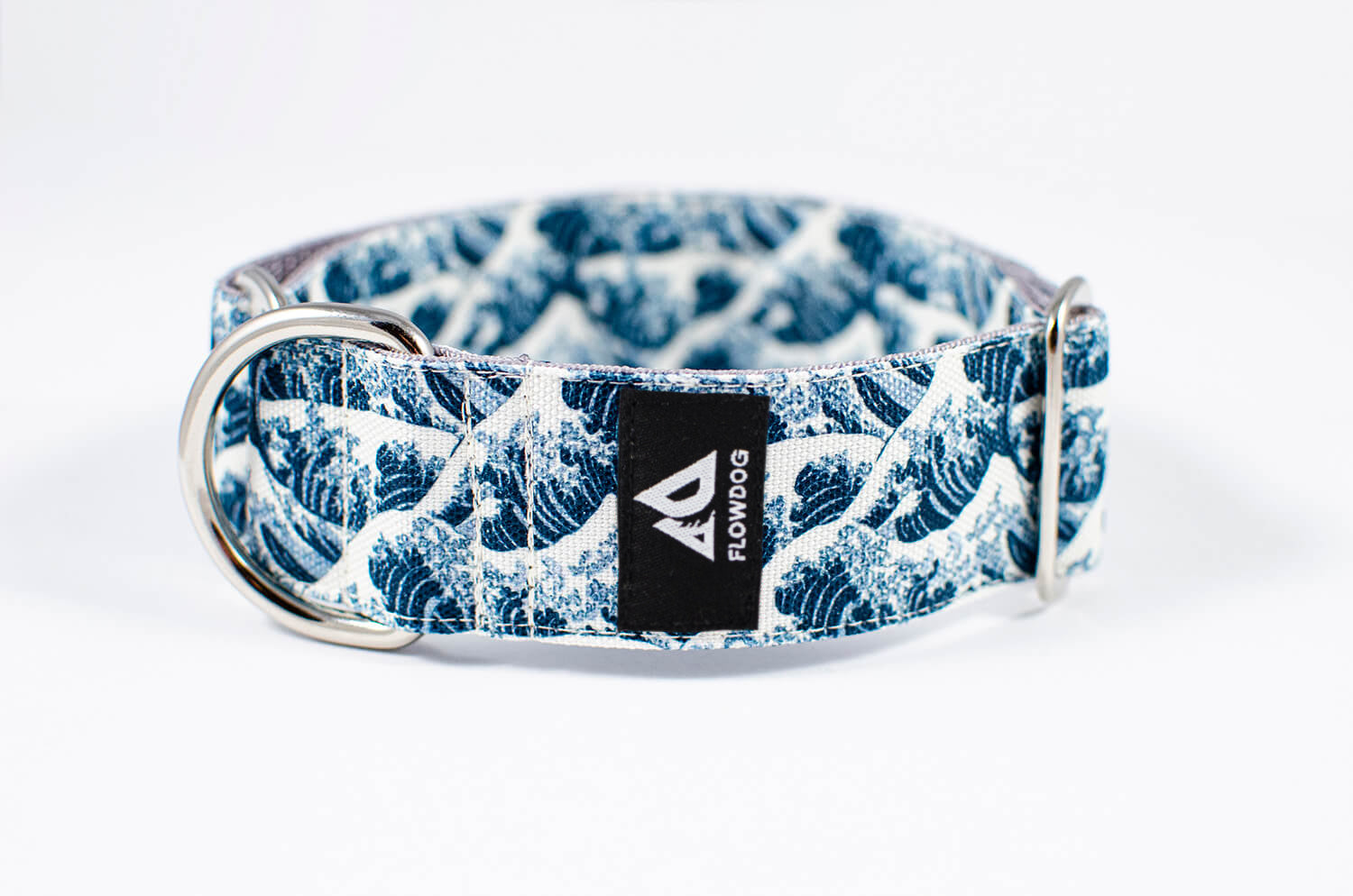 big wave blue slip-on dog collar