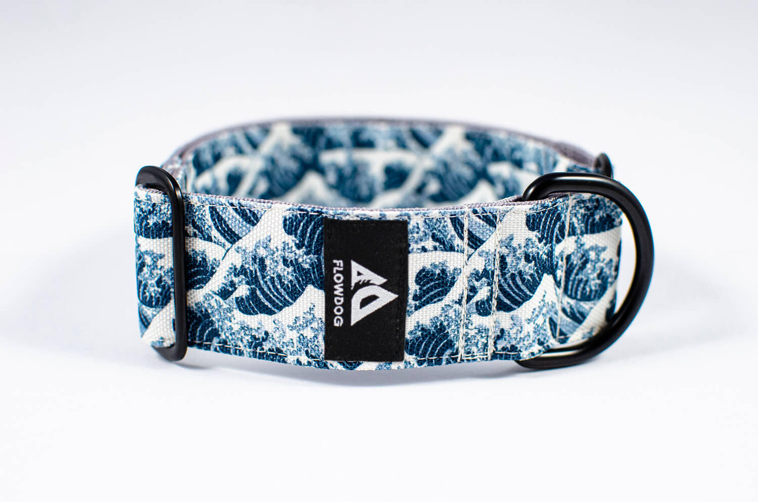 big wave blue slip-on dog collar