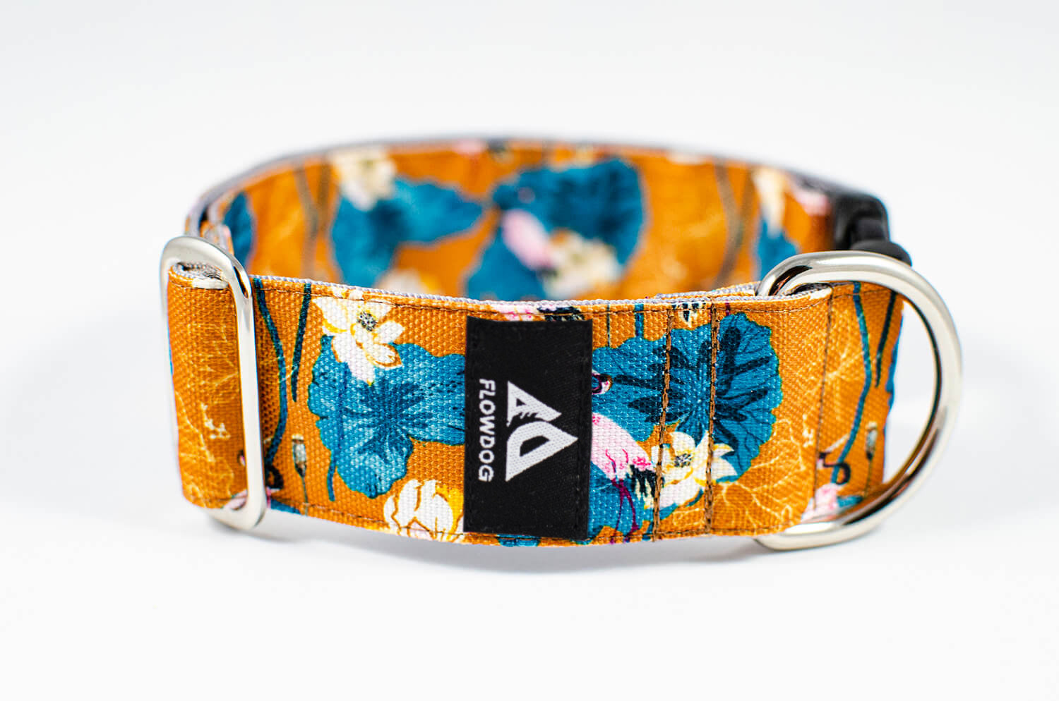 japanese garden orange dog collar with buckle