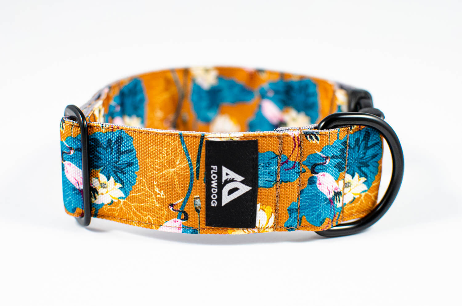 japanese garden orange dog collar with buckle