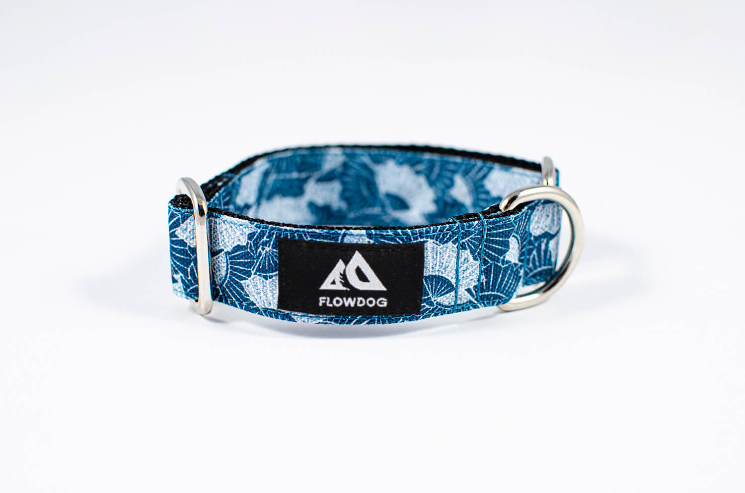 japanese fan blue slip-on dog collar