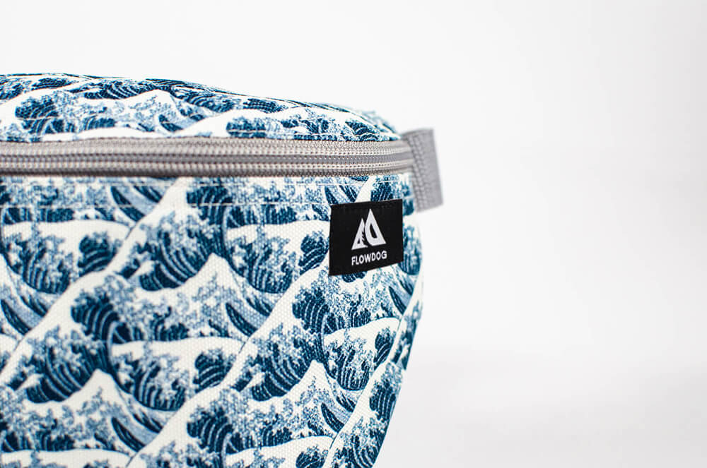 big wave blue fanny pack