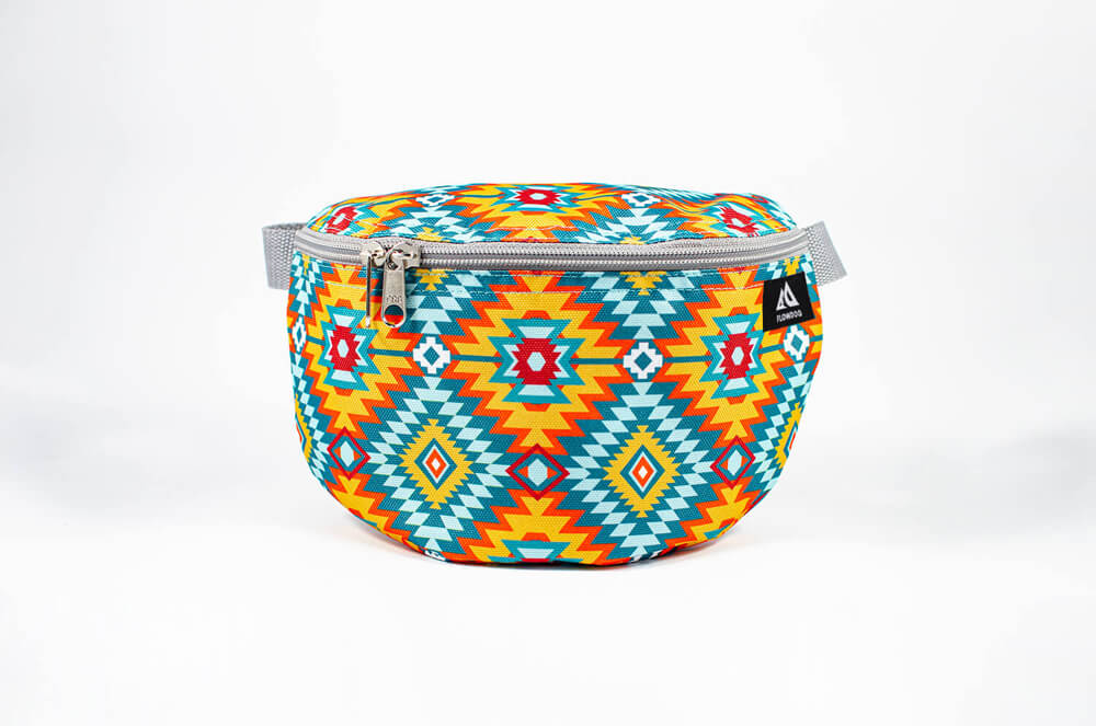 cusco western orange green fanny pack