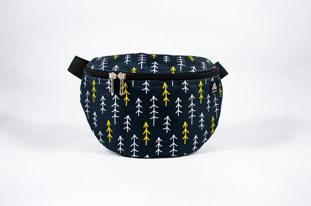 nordic pine black fanny pack