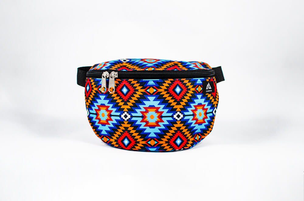 black forest blue orange fanny pack