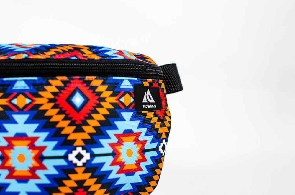 black forest blue orange fanny pack