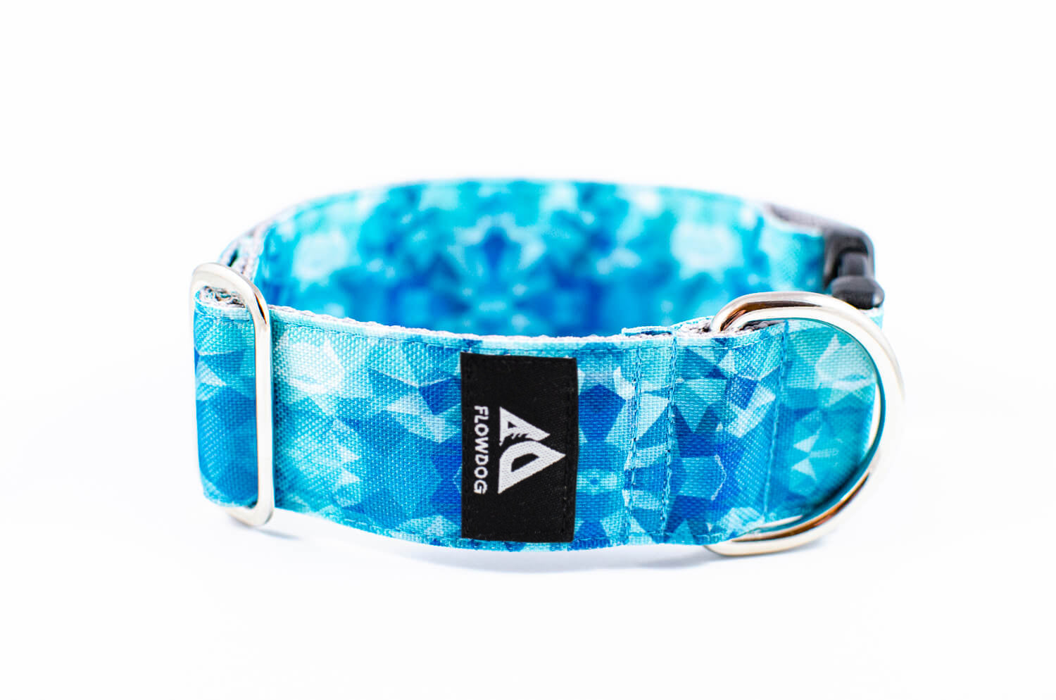 diamond blue dog collar with buckle