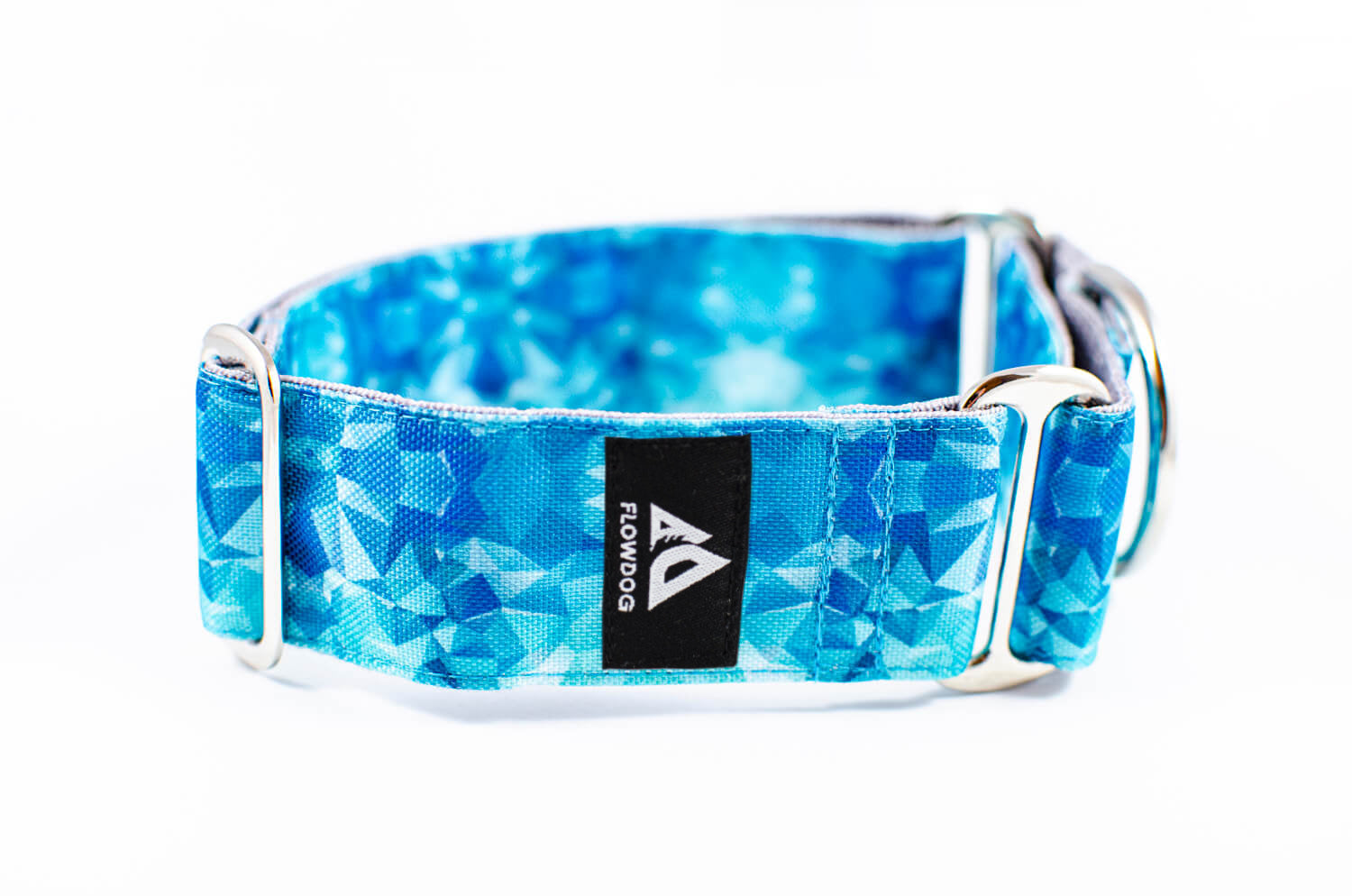 diamond blue martingale dog collar