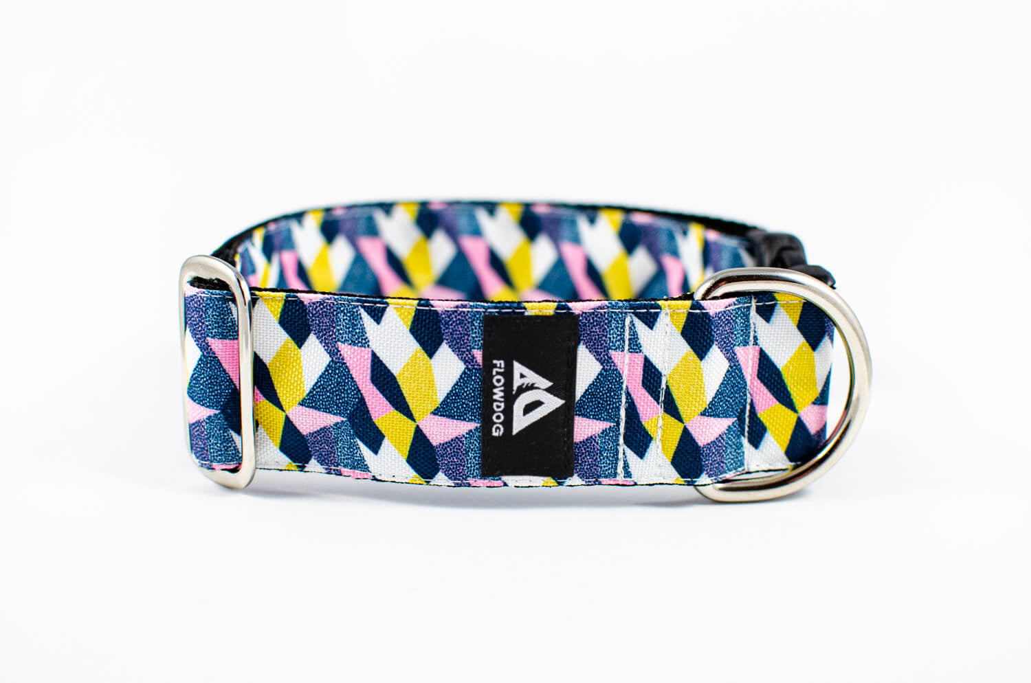 mountain crystal geometric dog collar with buckle