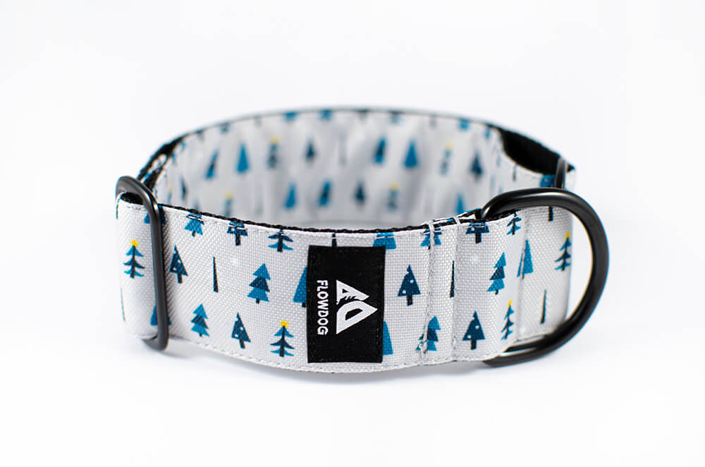 winter forest slip-on dog collar