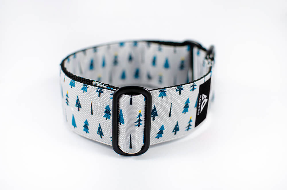 winter forest slip-on dog collar