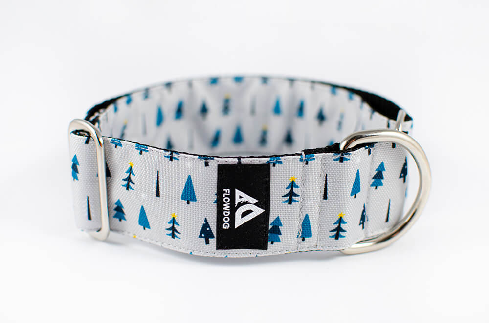 winter forest slip-on dog collar