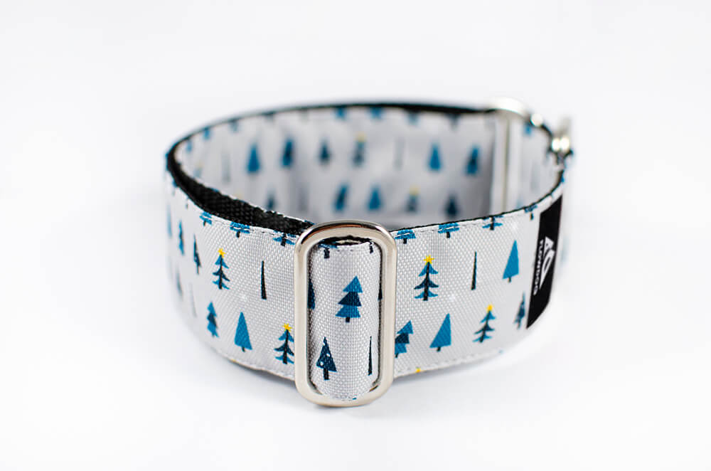 winter forest slip-on dog collar