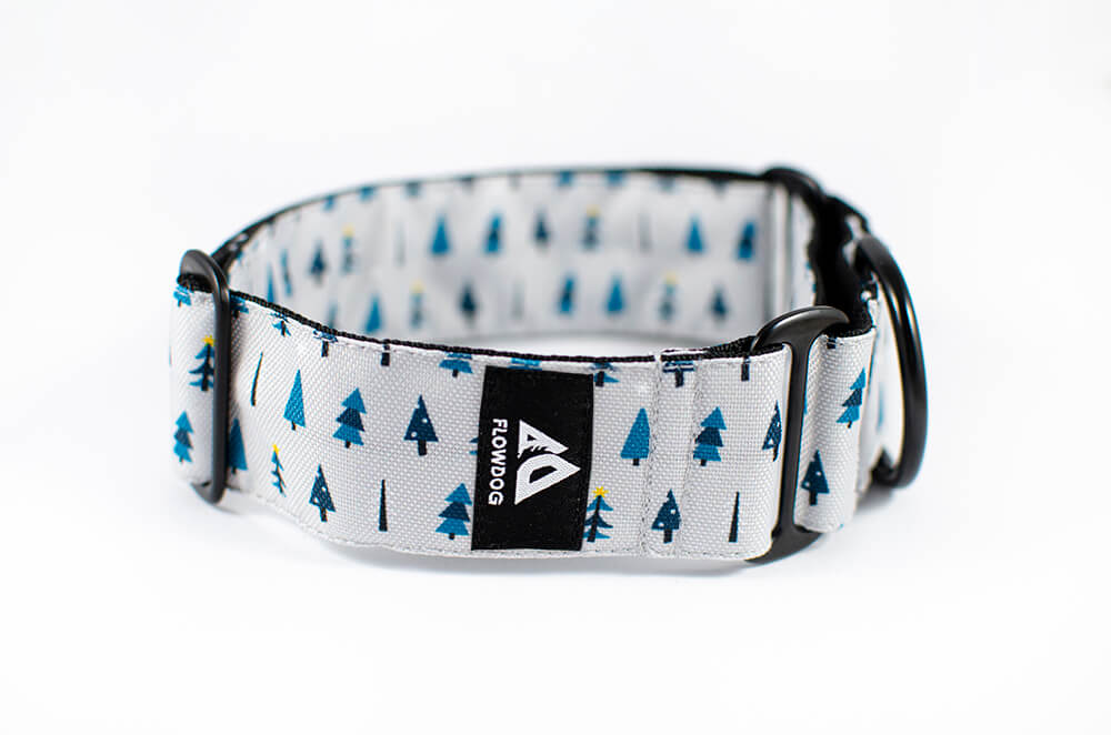 winter forest martingale dog collar