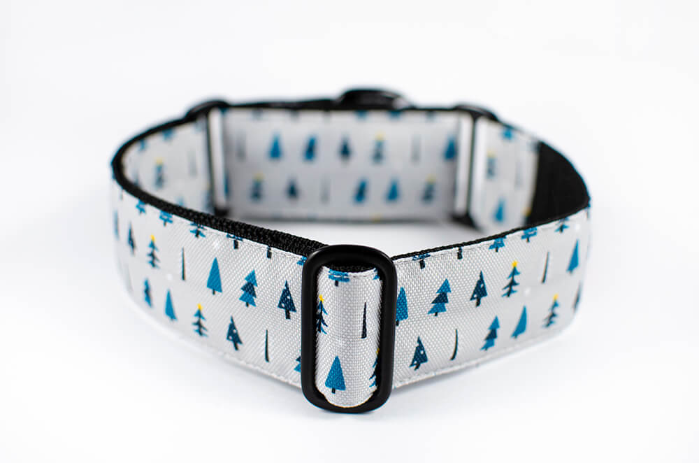 winter forest martingale dog collar