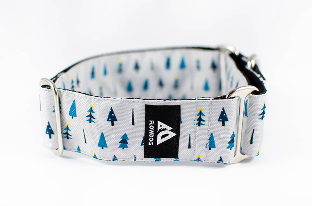 winter forest martingale dog collar