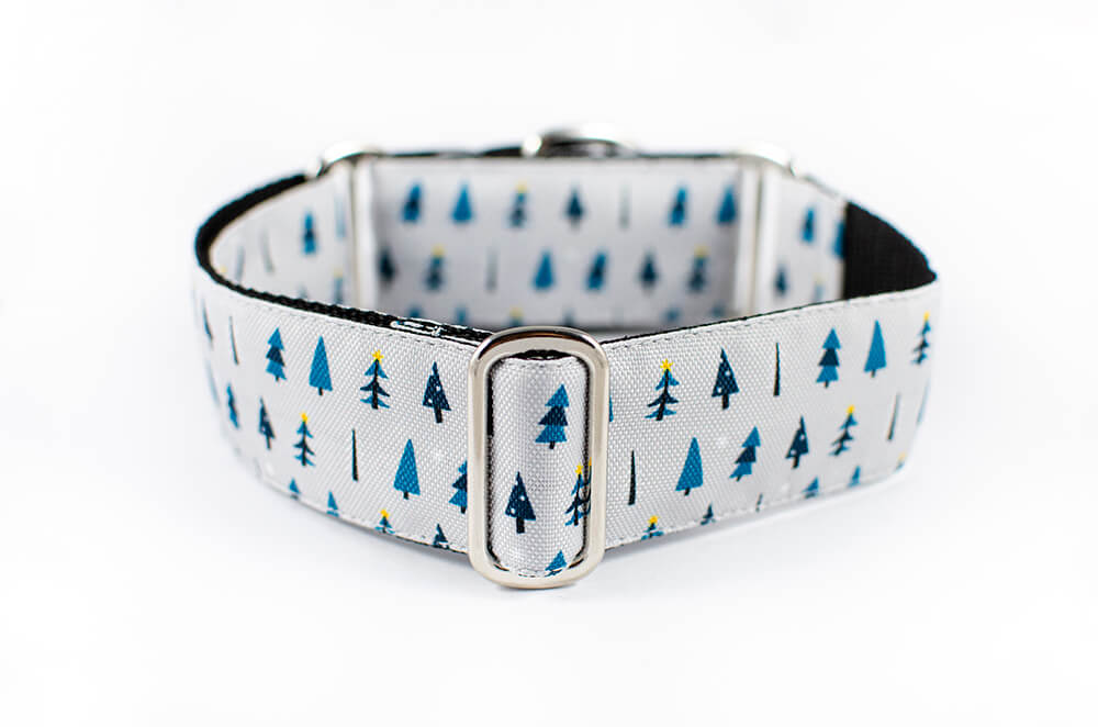 winter forest martingale dog collar