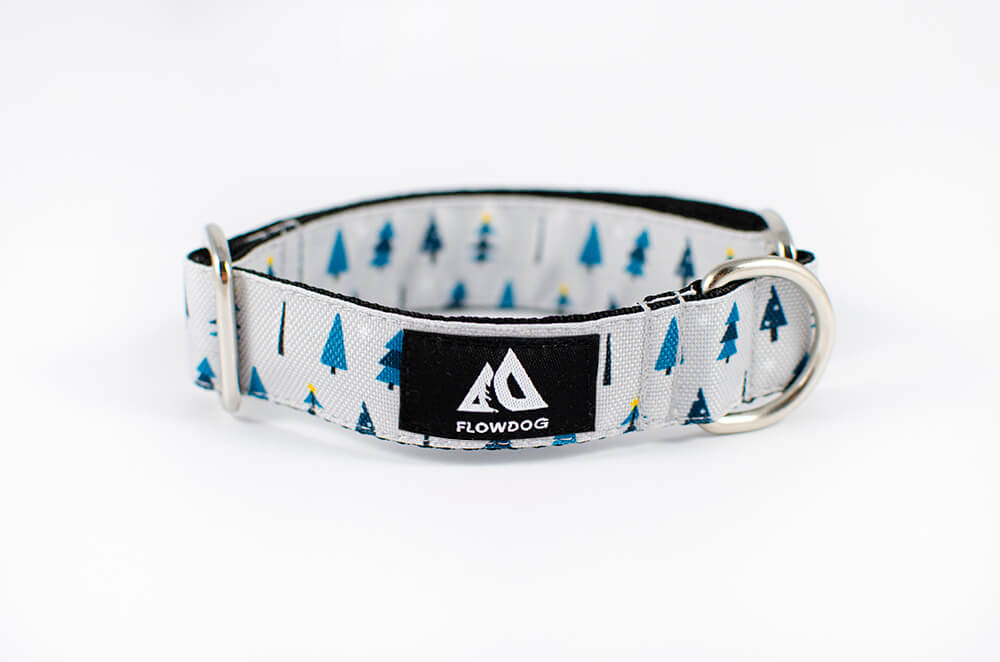 winter forest slip-on dog collar