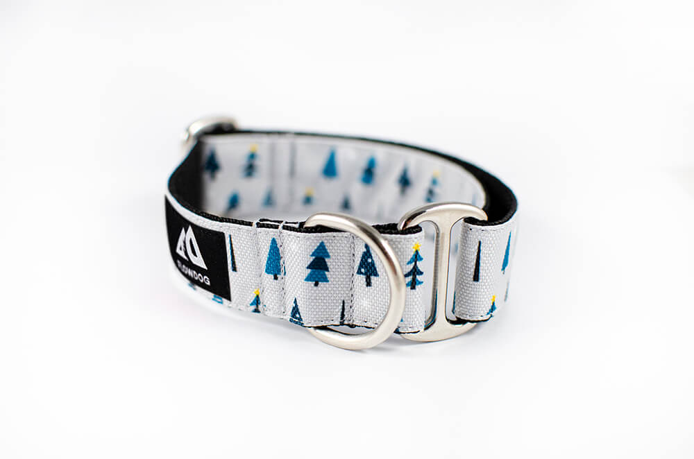 winter forest slip-on dog collar