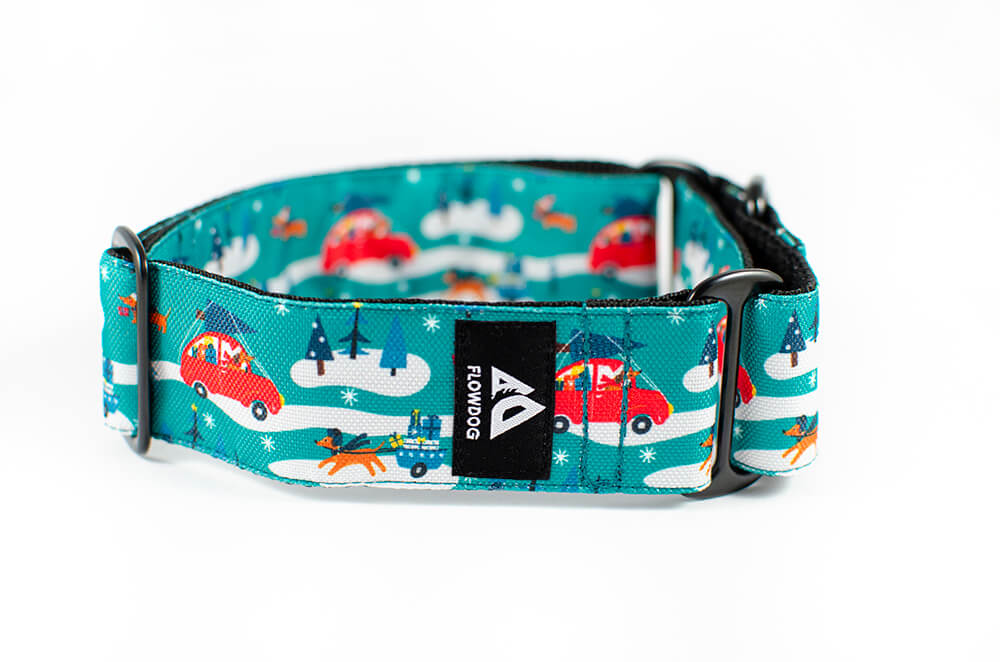 christmas trip dog martingale collar