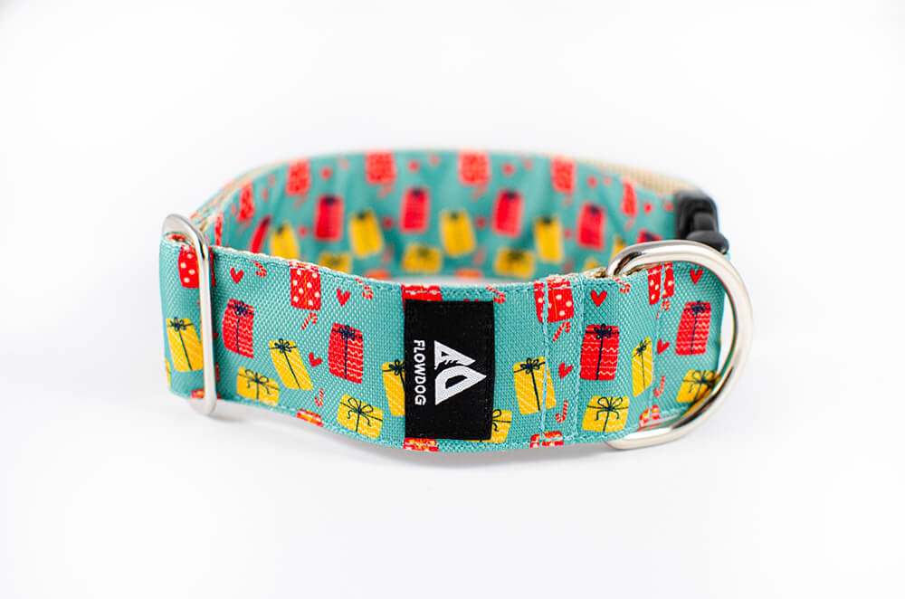 christmas gift dog collar with buckle