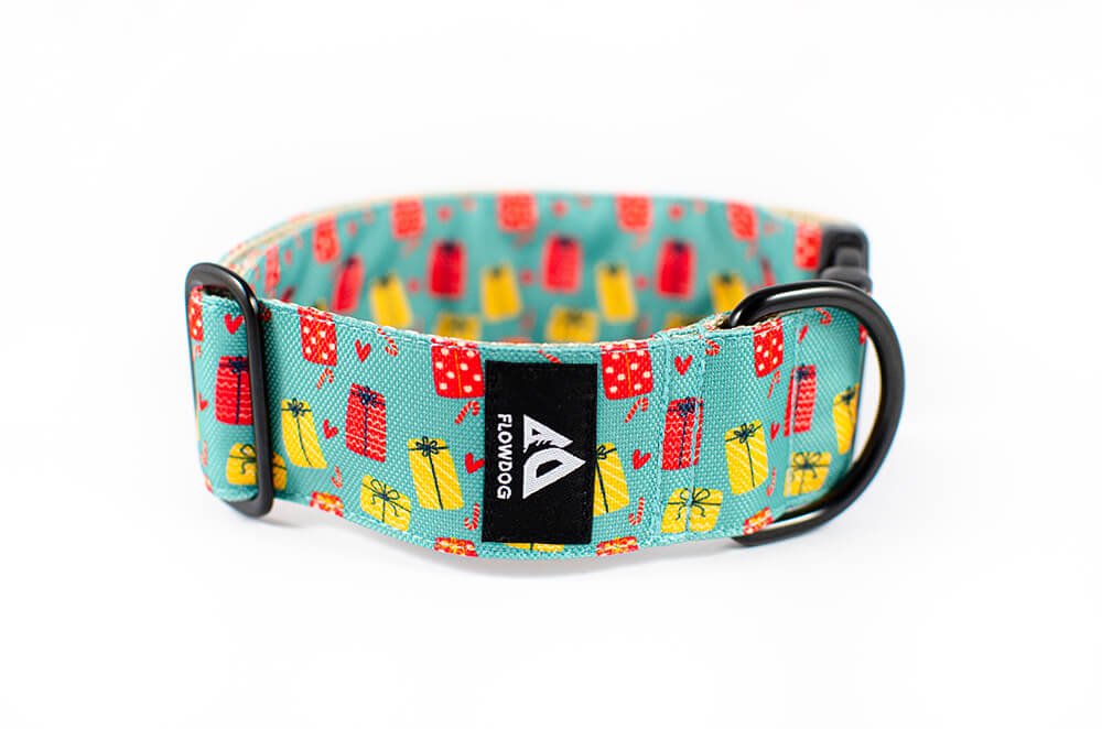 christmas gift dog collar with buckle