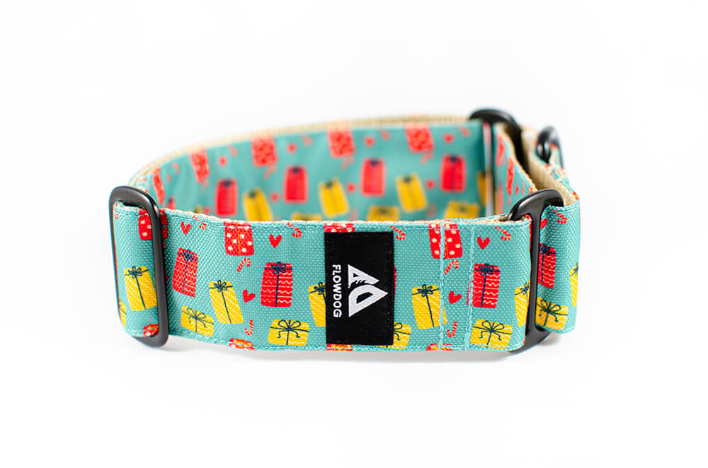 christmas gift martingale dog collar 