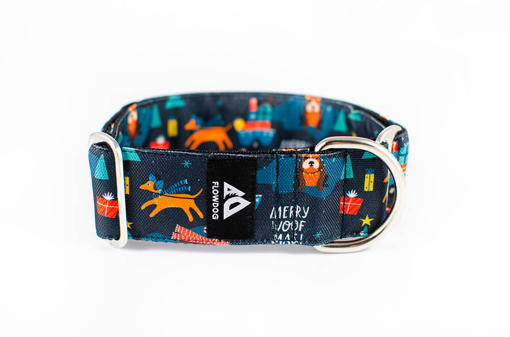 holiday party slip-on dog collar