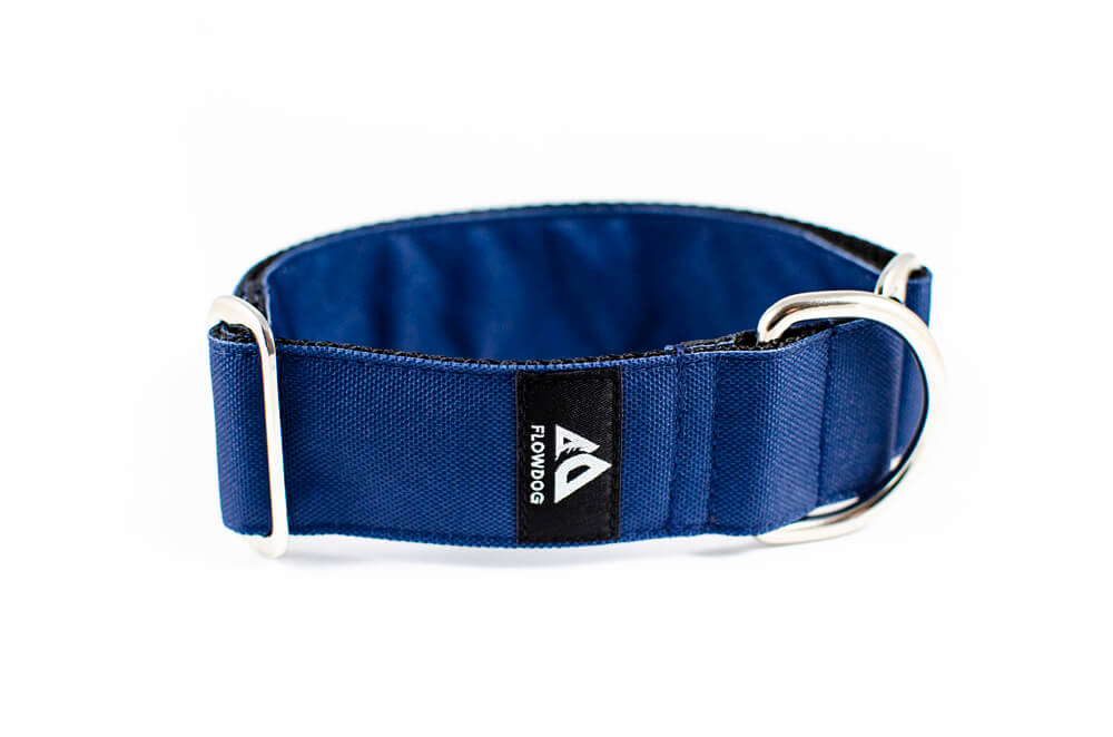 denim blue slip-on dog collar