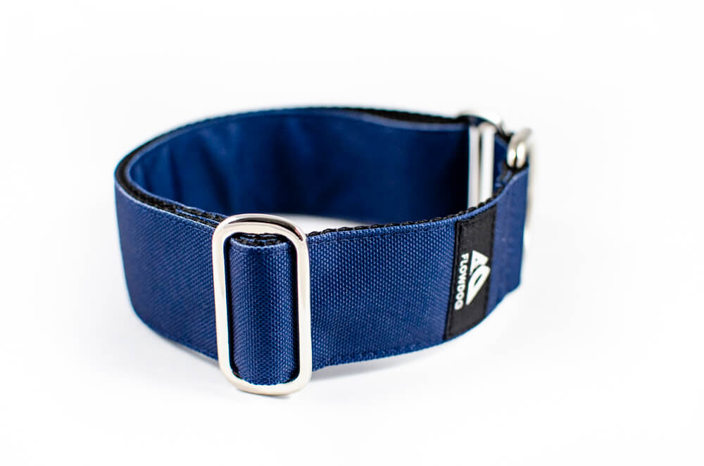 denim blue slip-on dog collar