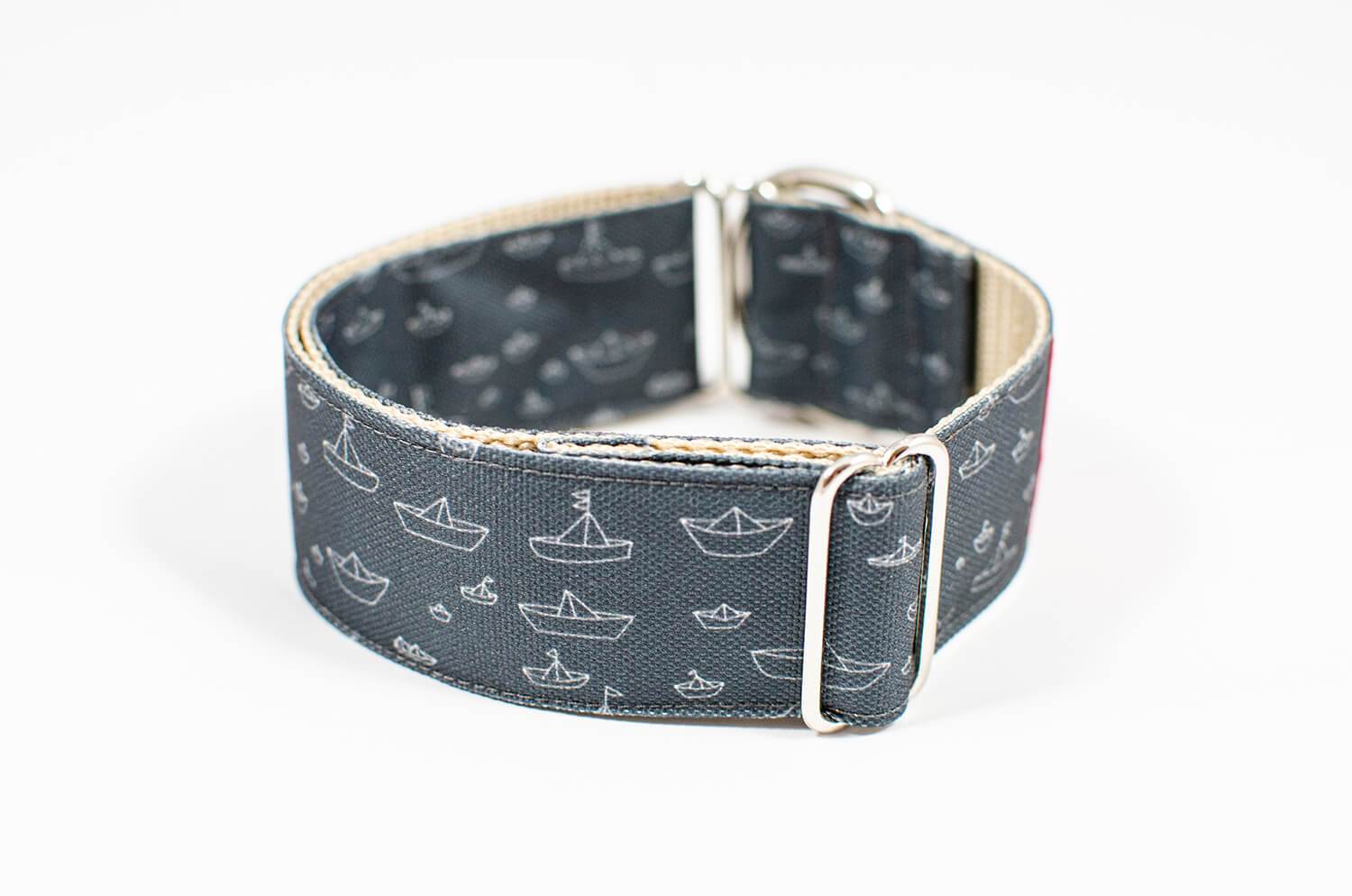 sailor grey slip-on dog collar