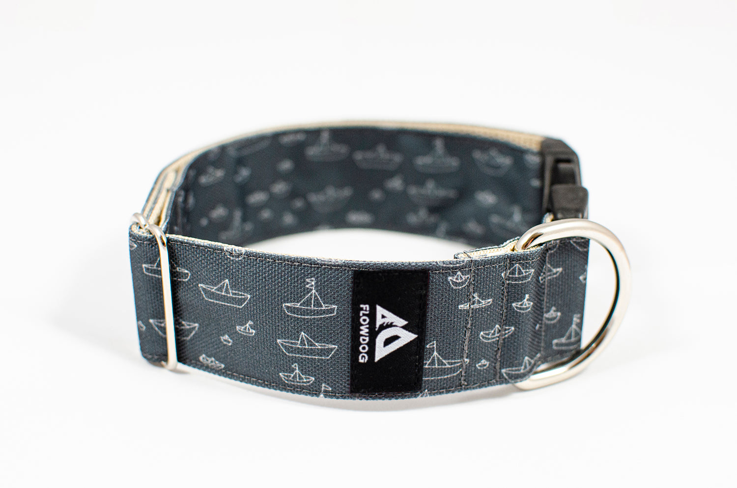 sailor grey dog collar with buckle