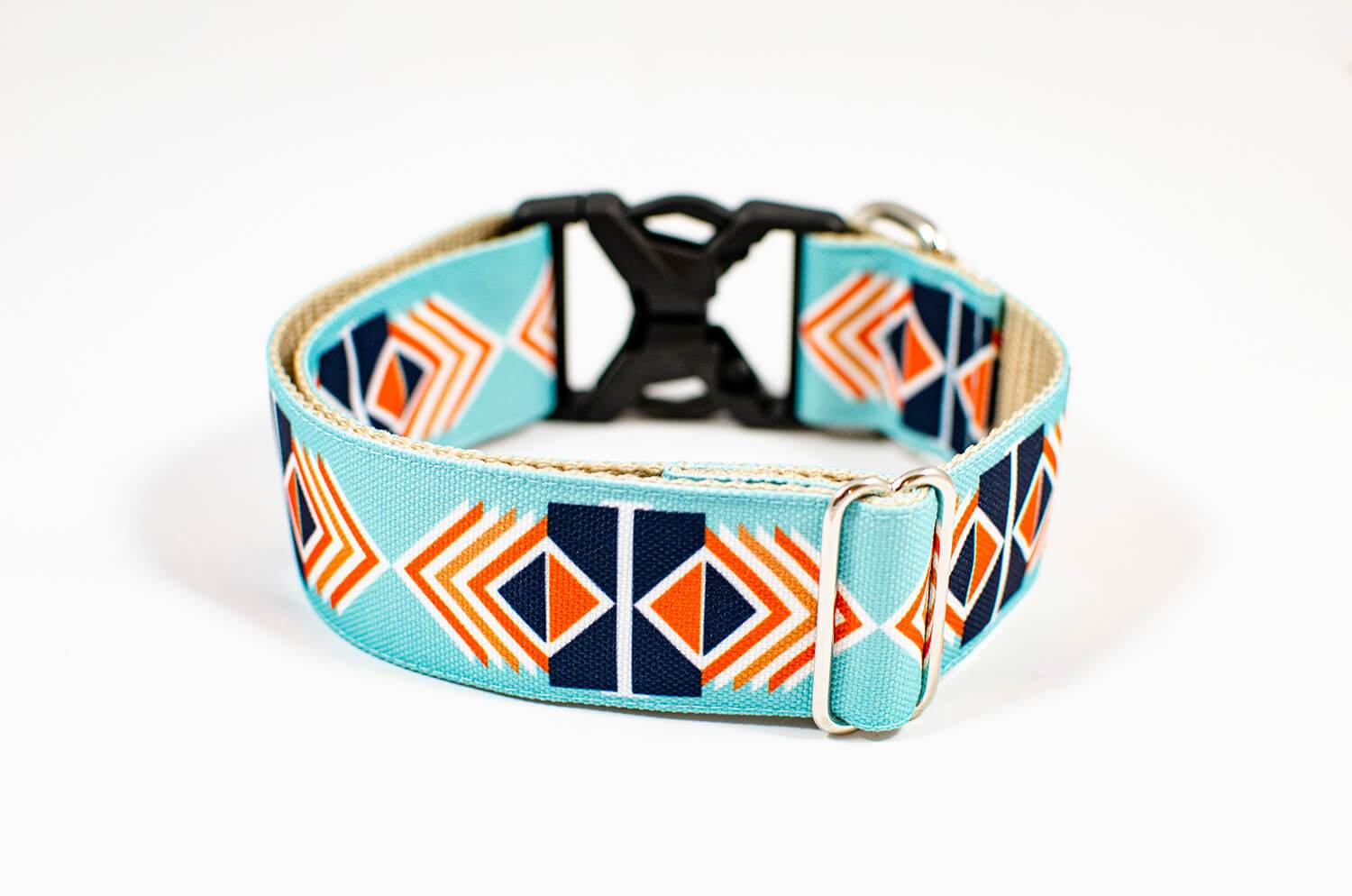 garda turquoise dog collar with buckle