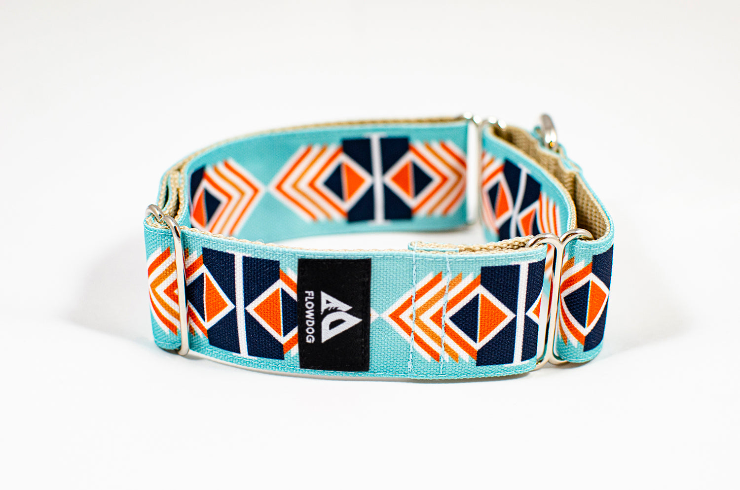 garda turquoise martingale dog collar