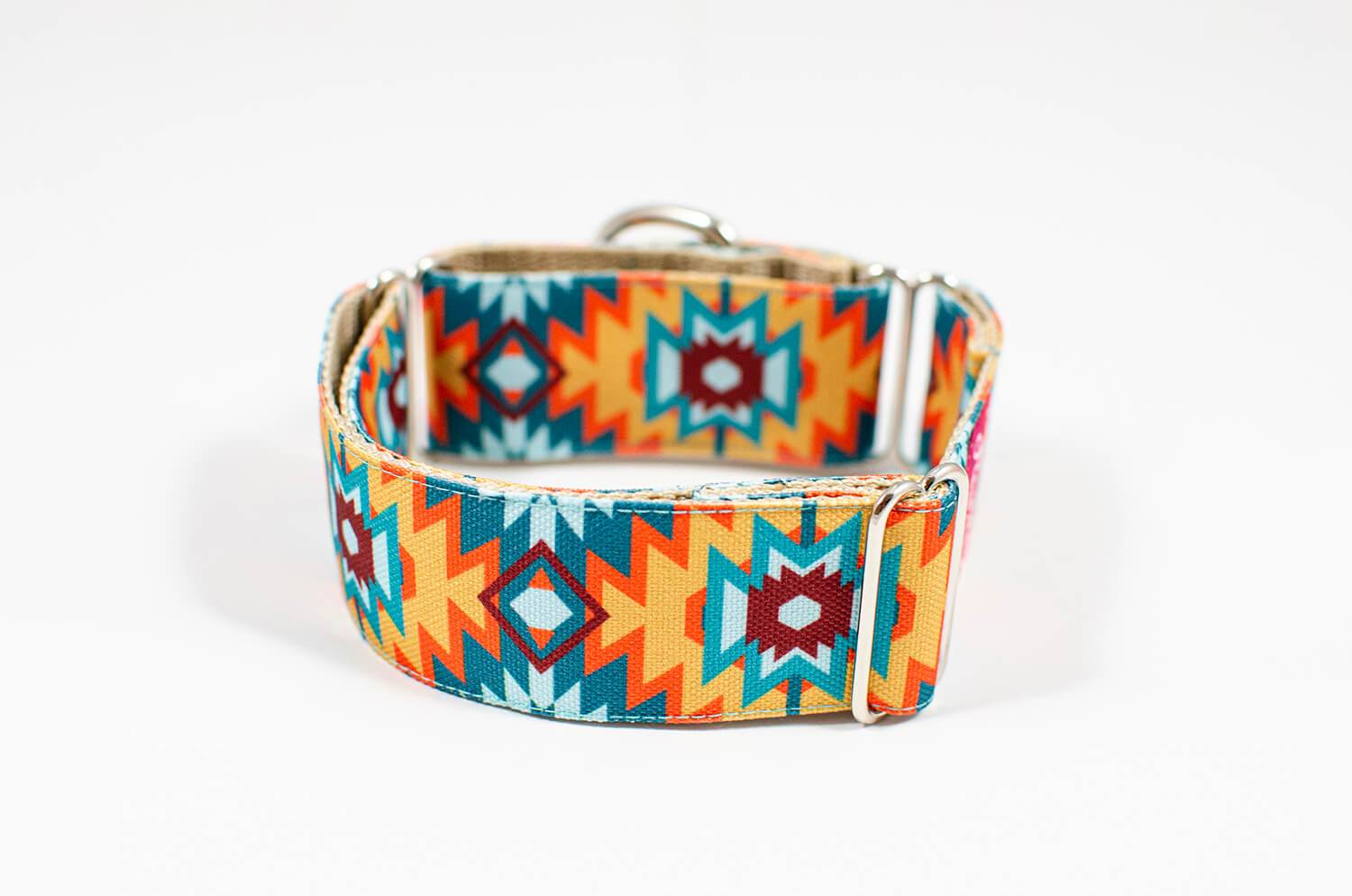 cusco orange western martingale dog collar