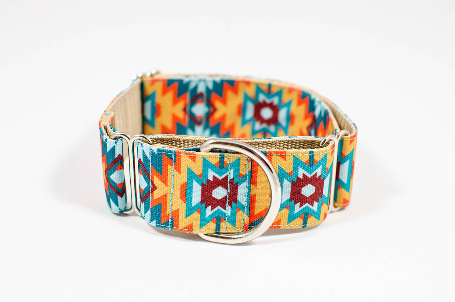 cusco orange western martingale dog collar