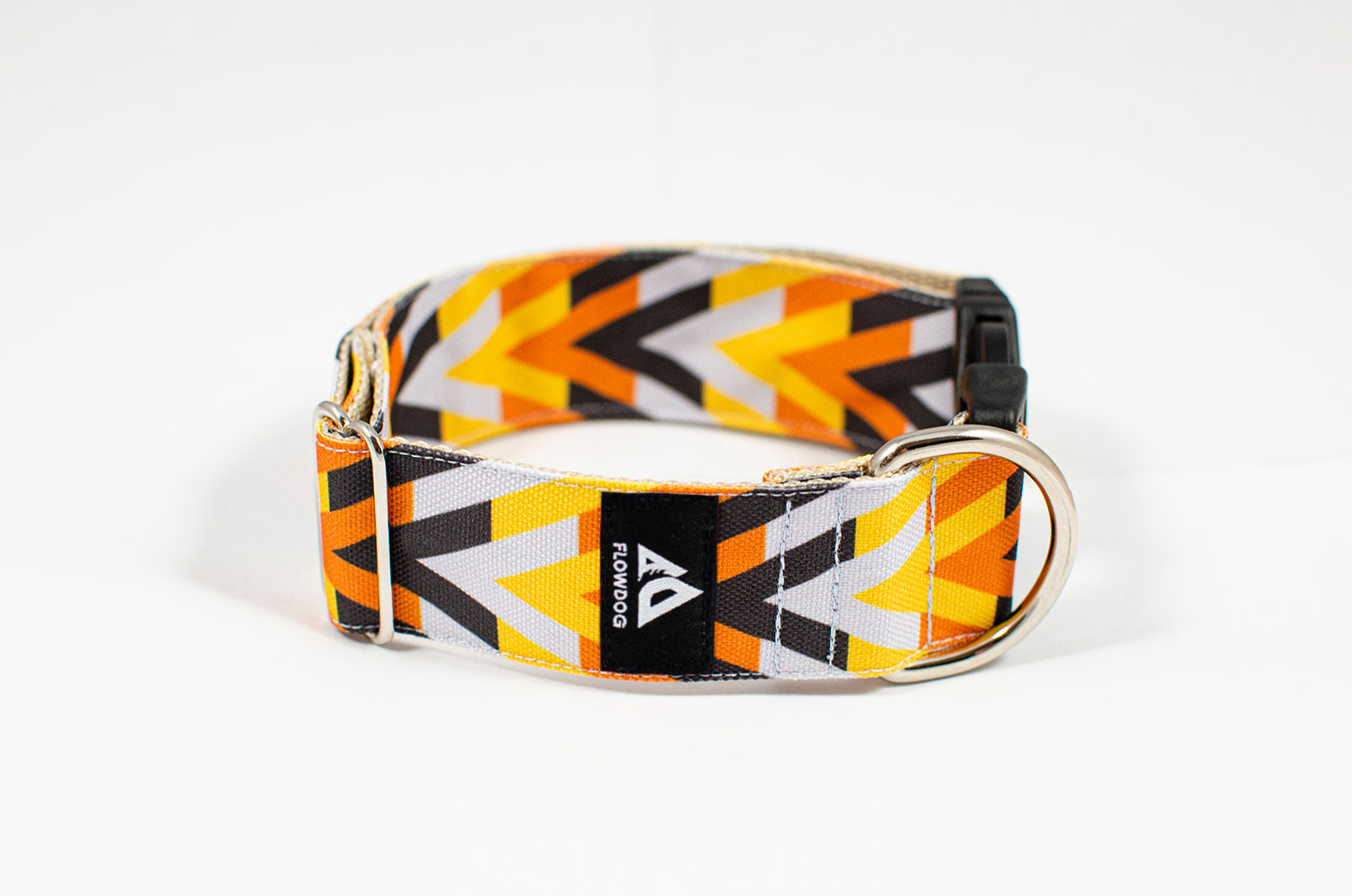 morocco orange dog collar with buckle